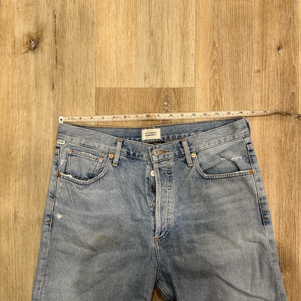 Citizens Of Humanity Light Blue Distressed Denim Jean Shorts - Picture 8 of 8